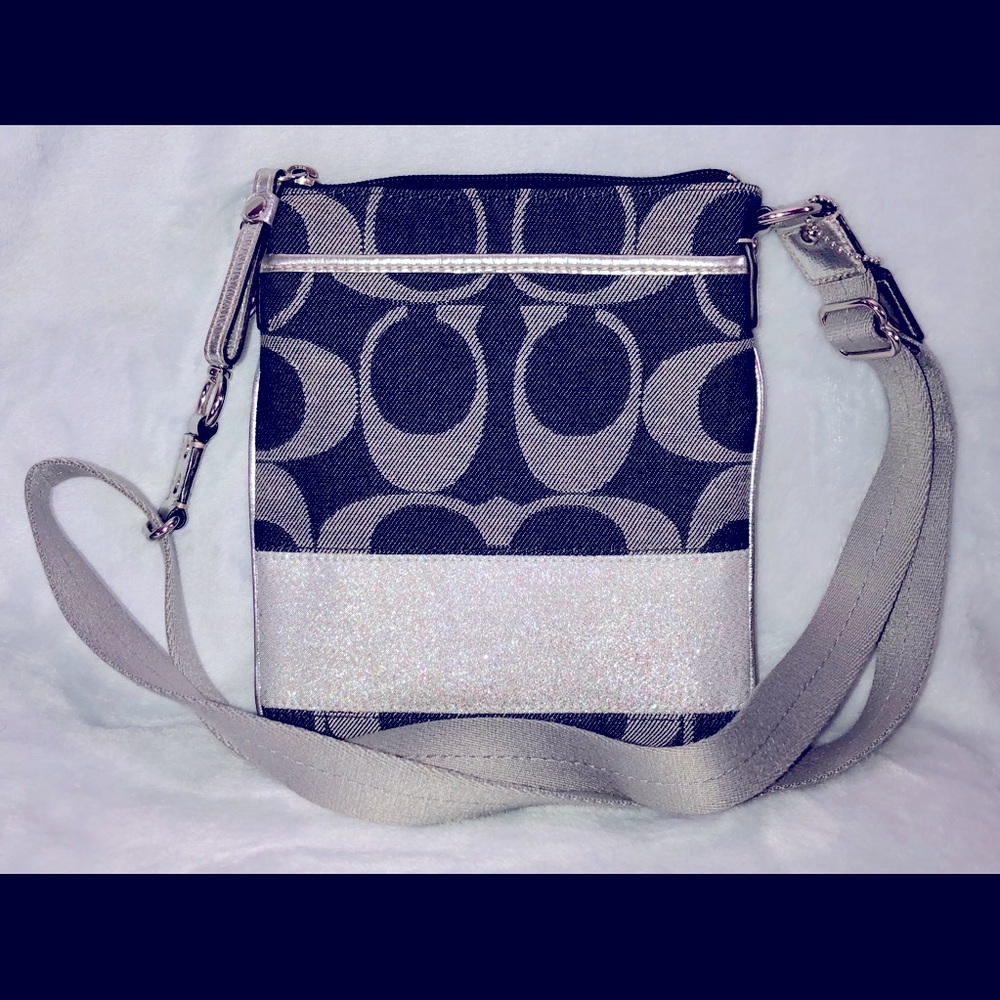 Coach denim blue crossbody